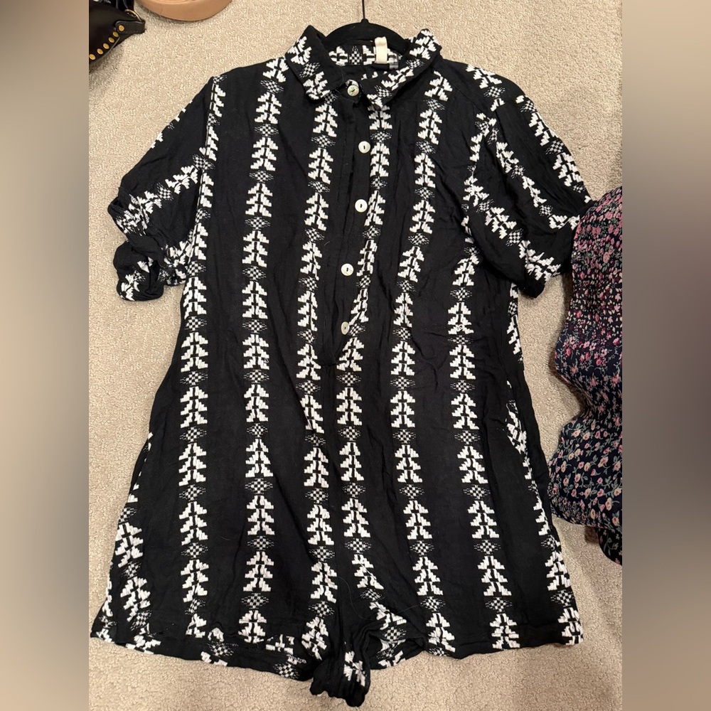 Black and White Romper